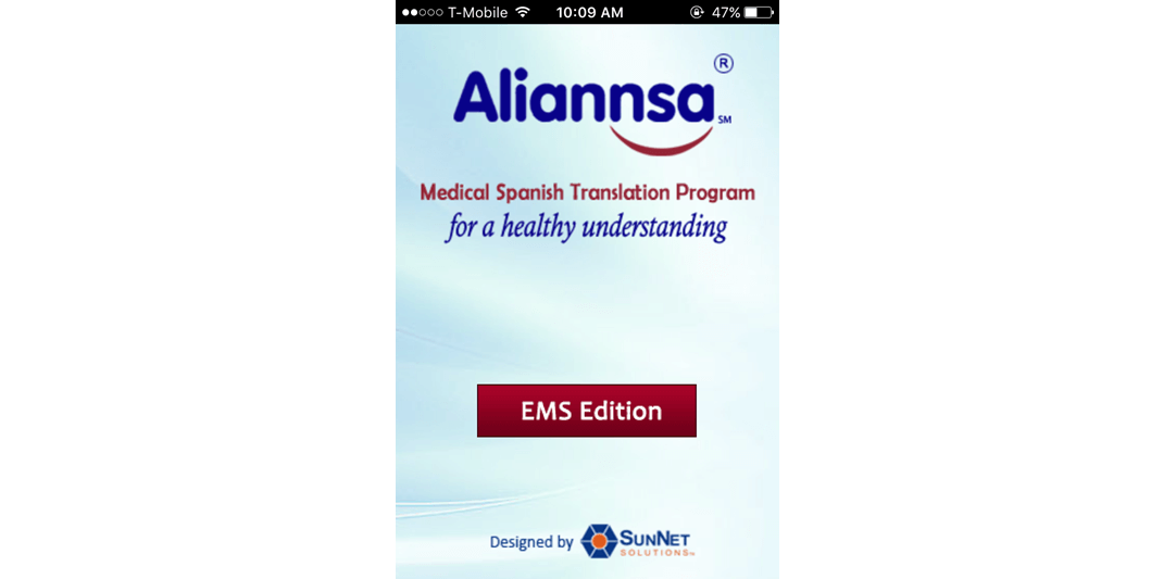 Aliannsa's Medical Spanish Translation Program Mobile App developed by SunNet Solutions.