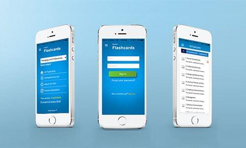 Flashcards mobile app developed by SunNet Solutions.