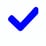 blue checkmark with a transparent background